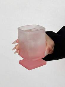 2件套高级渐变粉色杯子，完美方形马克杯，独特造型杯子 - 粉色 - 查看 9