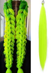 1pc 26 Inch Synthetic Ombre Straight Hair Ponytail Elastic Band, Suitable For DIY Braiding, Children's Daily Wear, Halloween, Christmas, New Year Costume Parties - Multicolor - View 13