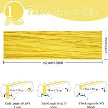 1/3pcs Yellow Cheese Cloth Tablecloth, Rustic Boho Cheese Cloth Tablecloth, Wedding Decoration, Birthday Party, Bridal Shower Table Center Decor - Multicolor - View 4