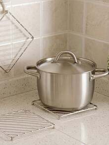 1pc Square Trivet, Heat-Resistant Kitchen Table Mat, Coaster, Placemat Christmas Gift Back To School - Multicolor - View 7