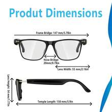 AI Smart Glasses With 160 Languages Real Time Translation Support, Chat GPT System, Multi-Functional Audio Glasses For Men And Women, Built-In Microphone And Speaker, Calls Music Playback And Hands-Free Calling, Physical Color Changing Lens - Black - View 4