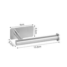 1 Set Matte Black Bathroom Hardware Set, Modern Minimalist Wall-Mounted Towel Bar, Towel Ring, Hooks And Toilet Paper Holder, Decorative Bathroom Accessories, Stainless Steel Towel Ring, Towel Rack, Towel Bar, Bathroom Hooks, Bathroom Shelf, Toilet Paper Holder, Storage Hooks, Hotel - Square Bottom Nail-free - View 15