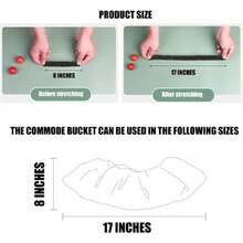 100 pcs Orinal de Viaje para niños pequeños, Asiento de Inodoro para Entrenamiento de Orinal, Asiento de Inodoro para Entrenamiento de Orinal, Inodoro portát para niños con Cierre elástico (Black),40839419 - Negro - Ver 2