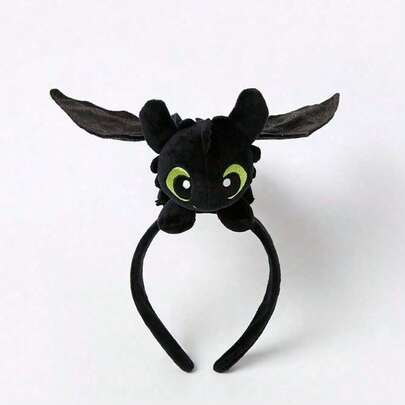 Universal Pictures Diadema oficial de edición limitada autorizada de Toothless - Accesorio de vestir de muñeca de peluche