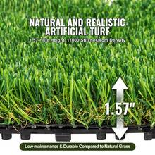 9 Or 18 Pcs Artifical Grass Tiles 12"X12" Interlocking Turf Deck Set, Synthetic Fake Grass Self-Draining Mat Flooring Decor Pad, Perfect For Multi-Purpose Indoor Outdoor Entryway Scraper Dog Mats - 9 件 12x12 英寸 - 查看 2