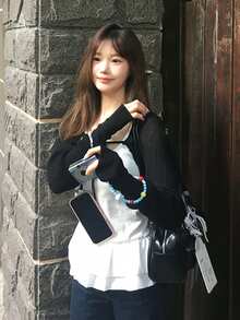 Drawstring Layered Chiffon Sleeveless Cover Up For Women, Summer - Black - View 6