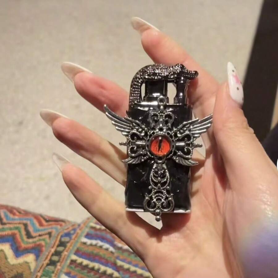 A Internet Celebrity's Same-Style Crocodile Head Inflatable Handmade Lighter, A High-End, Sophisticated, Windproof, Creative, Unique And Durable Gift For Boyfriends. YSB4 - 873 Mắt Quỷ Đen - Xem 1