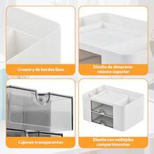 zxxDokpav Organizador de Escrito con 2 Caones Porpices de Escrito Organizador de Bolios Caa de Almacenamiento Multifuncional Suministros de Oficina Tamaño Minicaja de oficina - como en la foto - Ver 4