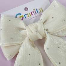 Organza Ribbon With Glitter Tips - Champán - Ver 2