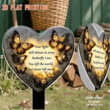 Tượng đài thiên thần phản quang 2D phẳng - Kích thước 8,5" x 13" - Bia mộ ngoài trời với thông điệp ý nghĩa, chất liệu nhựa, dùng trang trí nghĩa trang và sân vườn, không cần pin, món quà độc đáo cho người thân yêu, trang trí kỷ niệm, thiết kế chống chịu thời tiết. - Nhiều màu - Xem 7