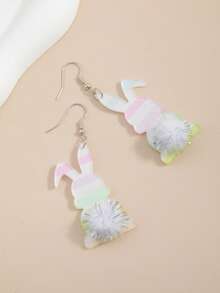 Bông tai dài hình thỏ và cà rốt hoạt hình dễ thương bằng acrylic chủ đề Lễ Phục Sinh, quà tặng ngày lễ. - Nhiều màu - Xem 8