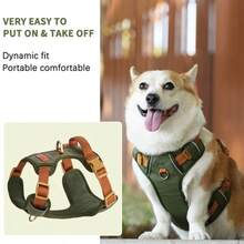 1pc Reflective Pet Chest Harness, Adjustable Webbing For Snug Fit, Soft Breathable Mesh Lining, Comfortable Handle For Easy Lifting - Blue - View 7