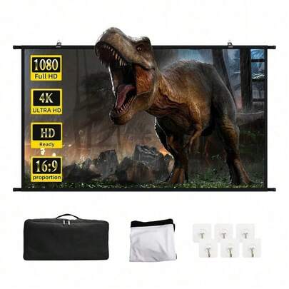 Pantalla De Proyector Montada En La Pared De 100 Pulgadas