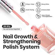 Beetles Pastel Nail Polish Set -6 Colors Pink Blue Yellow Nude Pink Purple Nail Polish Set Quick Dry Finger DIY Air Dry Nail Art Salon Home Pastel Reverie Gift For Women - ColorN - 查看 2