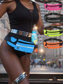 1 Pc Men Women Waistbag Marathon Running Outdoor Riding Fitness With Water Bottle Waterproof Phone Sport Male Female Belt Waist Bags - A - View 4
