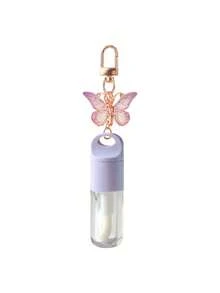 Ống son bóng trong suốt 5ml kèm móc khóa hình bướm, chai son bóng hình bướm có thể dùng để nạp lại, ống son bóng trong suốt có cọ, ống đựng dầu dưỡng môi, chai son bóng di động có thể dùng làm móc khóa/phụ kiện túi xách - Nhiều màu - Xem 15