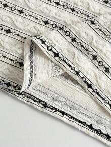 Camiseta de manga corta con textura de ajuste holgado y casual para hombre, camiseta de manga corta con textura de estilo de viaje, camiseta de manga corta con textura casual y madura para el viaje diario - Blanco y Negro - Ver 7