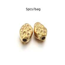 5/10pcs/Pack Stainless Steel Meteorite Irregular Spacer Beads, Non-Fading Titanium Steel Baroque Style Spacer Beads For Bracelets, Necklaces, Jewelry DIY - Meteorite Spacer Beads - View 18