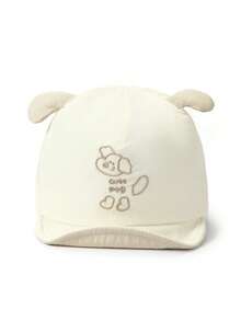 TUTUYA Baby Baseball Cap, Sun Protection Hat For Baby Boys, Brim Hat Baby Girls' Sun Hat, Cute Dog Embroidery Infant Hat, Adjustable Soft Brim Sun Hat, Suitable For Daily/Outdoor/Play, Fit For 0-12 Months Babies, Head Circumference 44-46CM - 1PC - View 7