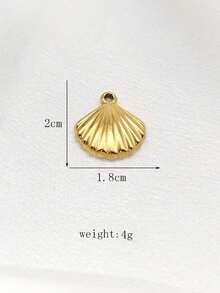 1件极简几何造型首饰配件，18K镀金不锈钢女士项链吊坠，DIY首饰制作材料 - 金黃色 - 查看 16