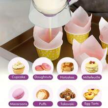 1pc Multi-Function Batter Separator, Batter Funnel Strainer, Handheld Manual Batter Cup - Multicolor - View 3