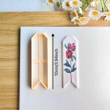 Khuôn đất sét hình bookmark - Khuôn bookmark thủ công, thích hợp để tự làm khuyên tai và đồ gốm, dụng cụ lý tưởng cho quà tặng thủ công, kiểu dáng mới lạ, đẹp và thời trang, dụng cụ thủ công bằng đất sét polymer. - Màu vàng - Xem 9