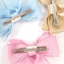 Organza Ribbon With Glitter Tips - Azul Marino - Ver 3