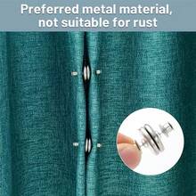 12/20 Pairs Classic Metal Curtain Magnet Ties With Back Studs, Magnetic Buckles For Home, Bedroom, Office Curtains - Easy Install, Tool-Free, Reusable - Multicolor - View 11