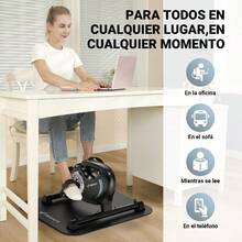 bicicleta para hacer ejercicioMERACH Pedaleador Mini icleta Estática con 2 Bandas de Resistencia Pedales Estaticos Personas Mayores con Tapete Antideslizante Dispositivo de Ejercicios para el Hogar y la Oficina - negro - Ver 2