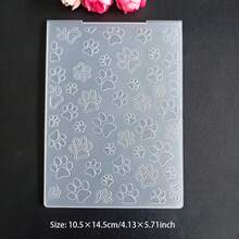 2D/3D立体压花文件夹工艺工具，适用于日记本、贺卡、纸艺装饰，图案包括水滴、气球、狗爪印、羽毛等。 - 2D - 查看 11