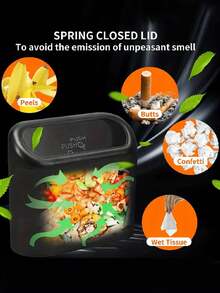 1-Pack Black Mini Creative Car Trash Can - A - View 5