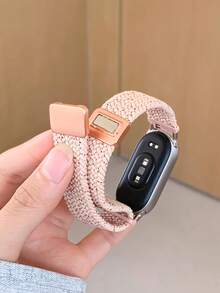 Woven Nylon Magnetic Clasp Strap For Xiaomi Mi Band 10/9/8, NFC Version Compatible, Adjustable Length, Skin-Friendly Soft & Breathable, Fashionable Unisex Replacement Wristband For Smart Fitness Tracker - Multicolor - View 6