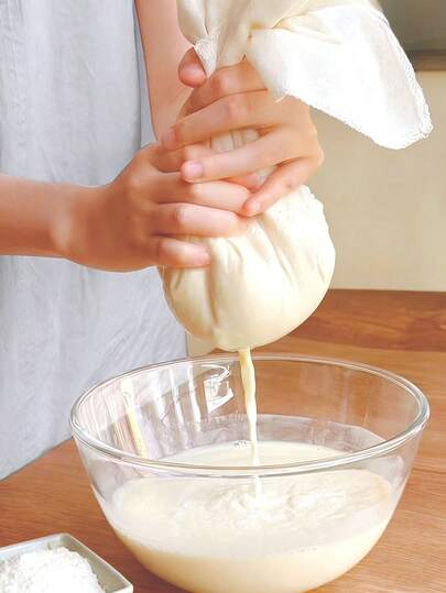 قماش موسلين قطن طبيعي غير مُبيّض - قطن 100% طبيعي، مناسب للطهي وصناعة الجبن والخبز والقهوة البارد - نسيج ناعم جدًا، قماش موسلين قابل لإعادة الاستخدام مع حواف مخيطة، لوازم مطبخ خالية من الوبر، متوفر بأحجام متعددة