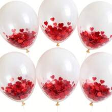 5.000 Peças de Lantejoulas Vermelhas Metálicas Brilhantes - Adequadas para o Dia dos Namorados, Casamentos, Aniversários, Enchimento de Balões e Decoração de Mesa - Decorações de PVC (Eventos Românticos, Festas de Solteiros, Festivais) - Multicolorido - Visão 3