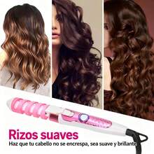 Promoción de año nuevo mini rizador espiral, rizador de color, adecuado para salones y hogares, rizador eléctrico, forma duradera, reparación de cabello, cabello suave y sin lesiones, minuto y segundo para crear forma de salón, regalo para novia, regalo de San Valentín - Multicolor - Ver 8