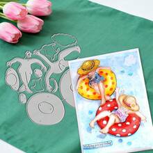 Creative Swimming Dies, DIY Scrapbooking Album And Embossing Stencil, Greeting Card Making Tool, Card Paper Cutting Crafts ,Gift Card Making Template Die Cuts. - Silver - View 8