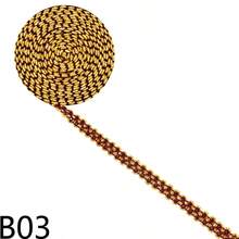 5码金属蕾丝花边丝带，弧形蕾丝面料，缝纫，编织，蕾丝丝带，婚礼工艺DIY服装配饰 - 彩色 - 查看 25