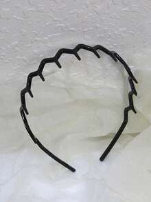 4条大号简约波浪发箍，基础化妆发箍，塑料发箍，优雅风格，女士发饰，造型工具，美容配件，卷发配件，适合女性，秋季，旅行 - 多色 - 查看 7