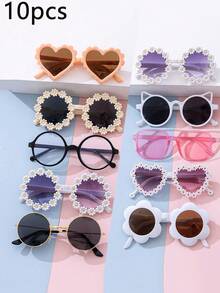 10pcs/Set Stylish Multi-Shaped Glasses Suitable For Travel, Photography, Outdoor Activities - Multicolor - View 2