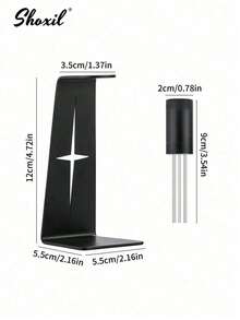 shoxil 1pc Espresso Coffee Stirrer, WDT Distribution Tool With Magnetic Star Design Stand For Barista, 304 Stainless Steel 8 Needles 0.4mm With 2 Extra Needles - Black - View 8