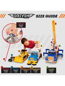 Driven by Battat - Juego de Construcción - 57 Piezas - Pistas Conectables - Mini Carritos de Juguete y Accesorios - 3 Años +,40841871 - Verde Lima - Ver 6