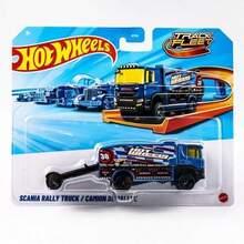 Hot Wheel 1:64 合金收藏车模型 5.5 英寸赛车运输车收藏车，适合 3 岁及以上儿童，HYT56 斯堪尼亚拉力卡车 911 速度运输车收藏爱好，男孩生日礼物，1 套 - 彩色 - 查看 7