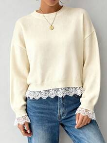 2024 Summer New Arrival Women's Floral Puff Sleeve Midi Dress, Casual - Milky White - View 4