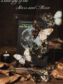 30 kolorowych naklejek z motylami, wykonanych z wodoodpornego materiału PET, odpowiednich do rękodzieła, scrapbookingu, pamiętnika, etui na telefon, dekoracji ściennych, dekoracji sypialni, dekoracji biurowych, artykułów ślubnych, dekoracji ślubnych, zaproszeń ślubnych - Wielokolorowe - Zobacz 9