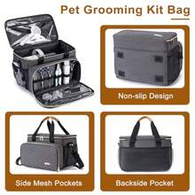 BABEYER - Bolsa de aspiradora de aseo para perros kit de aseo para mascotas perfecta para aspiradora de pelo de perro accesorios de kit de herramientas de aseo y accesorios - Gris - como en la foto - Ver 3