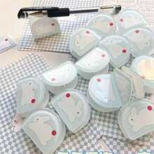 亚克力PP果冻夹，可爱清新，适用于学生备忘录、试卷、计划本、学习和办公装订 - 多色 - 查看 3