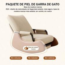 Silla Mecedora Ergonómico Con Ajustable Respaldo Adecuado Para Sala De Estar Y Recámara - Beis - Ver 7