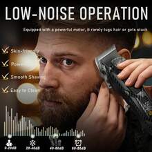 LQT 3件套/2件套/1件套男士理容工具套装 - T型刀片修剪器、剃须刀和电动理发器 - 锋利、无线、USB充电、多功能胡须修剪器套装，适合居家和旅行 - 父亲节、圣诞节或日常造型的完美礼物 - 彩色 - 查看 9