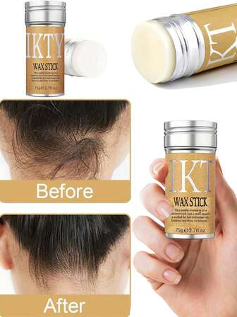 ikt 2.7oz Smooth Hair Styling Wax Stick, Non-Greasy Hair Wax Stick To Tame Frizzy Hair
