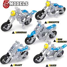 Kit de Construcción Modelo de Motocicleta, DIY Juguete de Motocicleta de Metal Ensamblado, Regalo de Modelo de Motocicleta de Metal 5 en 1 para Niños de 8 a 15 Años (139 Pcs),40853700 - Multicolor - Ver 6